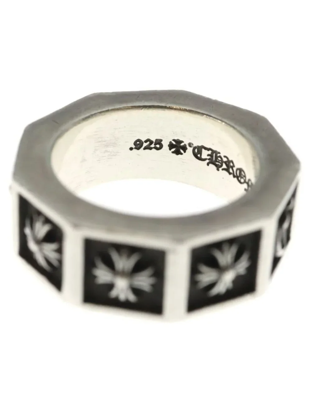 Chrome Hearts Alphabet Block CH Plus Ring Silver